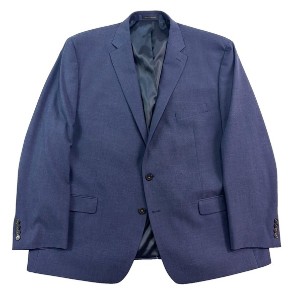 NEW Chaps 52R Navy Blue Blazer Jacket Sport Suit Coat All Season Stretch